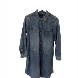 Lucky Brand Denim Snap Dress